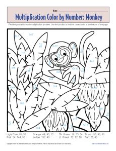 5th grade color by number multiplication | Multiplication Color by Number Worksheet – Monkey Monkey Printable, Multiplication Color By Number, Math Multiplication Worksheets, Kids Christmas Coloring Pages, Number Worksheet, Color By Number Printable, Multiplication Worksheets, Fourth Grade Math, Printable Math Worksheets