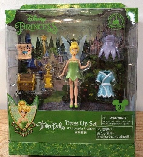 Tinkerbell Figurine, Tinkerbell Toys, My Little Pony Bedroom, Disney Princess Pocahontas, Bell Dress, Polly Pocket Dolls, Pocket Doll, Peter Pan And Tinkerbell, Disney Princess Rapunzel