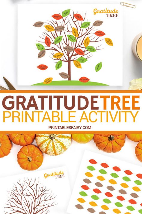 Printable Thankful Tree. Display all the things you are grateful for with this fun craft. This is the perfect Thanksgiving activity for kids and families #ThanksgivingActivity #Thanksgiving #ThankfulTree Family Thankful Activity, Kids Thankful Activities, Grateful Activities For Kids, Grateful Activities, Thanksgiving Gratitude Activities, Thankful Tree Printable, Thankful Tree Craft, Thanksgiving Activity For Kids, Kids Thanksgiving Crafts