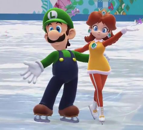 Games Couple, Daisy Princess, Mario And Peach, Green Warrior, Luigi And Daisy, Mario Tattoo, Mario Y Luigi, Satisfying Art, Mario Fan Art