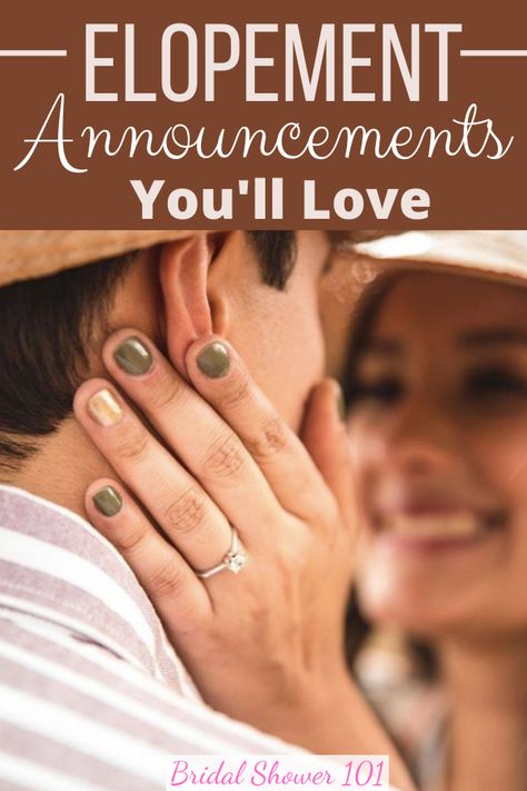 This blog post is all about elopement announcement ideas. #elopement #elopementannouncement Elopement Announcement Wording, Diy Wedding Announcements, Surprise Marriage Announcement, We Are Eloping Announcement, Elopement Quotes Funny, Elopement Captions, Marriage Announcement Ideas, Announcing Elopement, Marriage Announcement Quotes