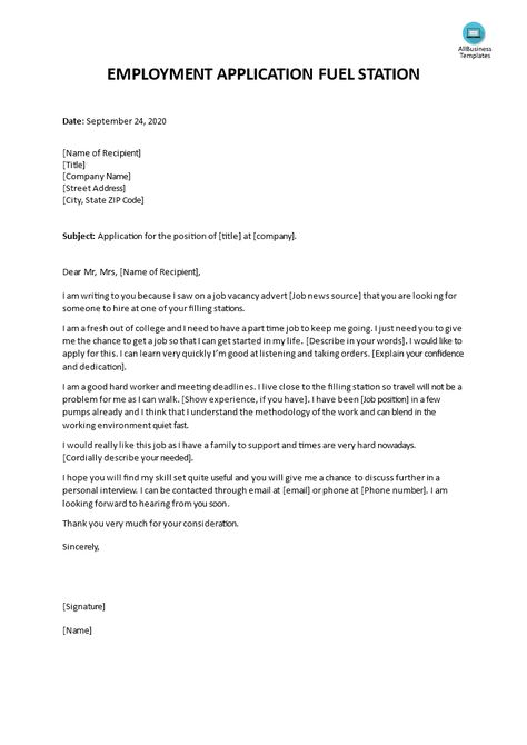 How do I write an application letter for a fuel attendant? Have a look at this example application letter that fits your needs! Example Of Application Letter, Simple Job Application Letter, Job Application Example, Application Letter For Employment, Job Application Letter Sample, Writing An Application Letter, English Letter Writing, Job Application Letter, Application Letter Template