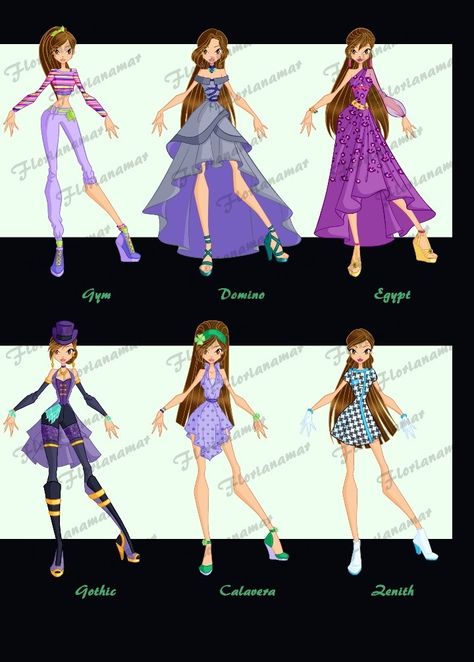 Winx Club Season 4 Outfits Oc, Winx Outfits Oc, Outfits Oc, Winx Outfits, Klub Winx, Fairy Outfit, Rainbow Fairies, Fashion Drawing Tutorial, Drawings Of Friends