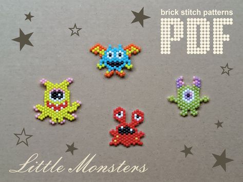 Tiny Bead Patterns, 3d Beads Pattern, Brick Stitch Pattern Free, Bead Pets Pattern, Easter Beads, Halloween Beading, Brick Stitch Beading, Brick Stitch Tutorial, Brick Stitch Patterns