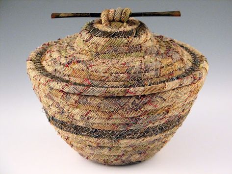 Coiled Vessels, Xmas Slippers, Cane Weaving, Rope Bags, Coiled Fabric Bowl, Clothesline Basket, Wrapped Rope, Pine Needle Crafts, Rope Bowls