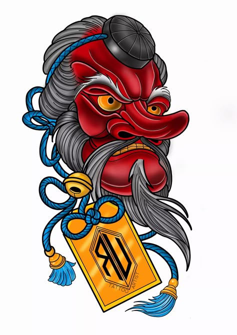 I will desing a neotraditional and japanese tattoo Japanese Neotraditional, Tengu Tattoo, Japanese Hand Tattoos, Geometric Tattoo Pattern, Japanese Tattoos For Men, Bio Organic Tattoo, Mayan Tattoos, Organic Tattoo, Tattoo Japanese