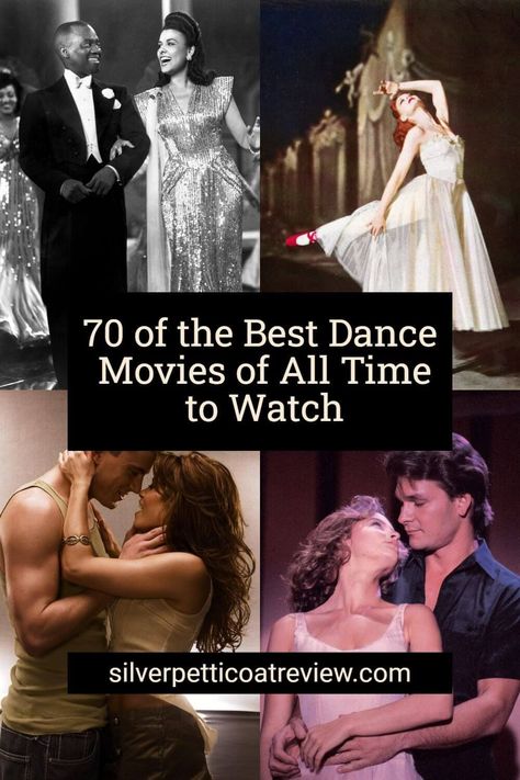 Discover the best dance movies of all time! From the iconic Center Stage to the high-energy Step Up, the classic Swing Time, the captivating The Red Shoes, and the unforgettable Dirty Dancing, this list will have you celebrating and ready to watch some of the best dance movies ever made. Dance Films Movies, Dance Movies To Watch, Step Up Movie, Dancing Movies, Step Up Movies, The Red Shoes, Dance Movies, Movies Of All Time, Dance Instructor