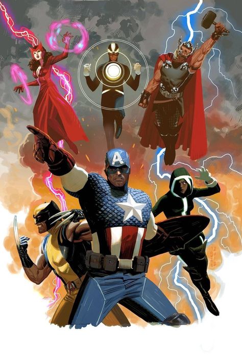 Daniel Acuña Uncanny Avengers, Avengers Team, Avengers 1, Avengers Art, Avengers Comics, Marvel Comic Character, Jack Kirby, Marvel Comic Books, Marvel Comics Art