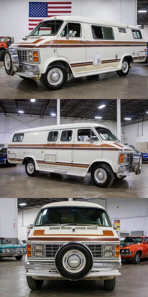 Dodge Camper Van, Brown Vans, Small Motorhomes, Dodge Ram Van, Ram Van, Dodge Van, Van Car, Day Van, Van Design