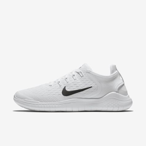 The Nike Free RN 2018 delivers an even more adaptive fit than before. Stretch material in the upper moves with your foot, while the tri-star outsole pattern adjusts to your every step for a ride that delivers support and flexibility where you need it. Jordan 4 Off White, Tiger Shoes, Nike Shox Nz, Nike Running Shoes Women, Running Shoes White, Tri Star, Nike Running Shoes, Nike Free Run, Nike Air Max For Women