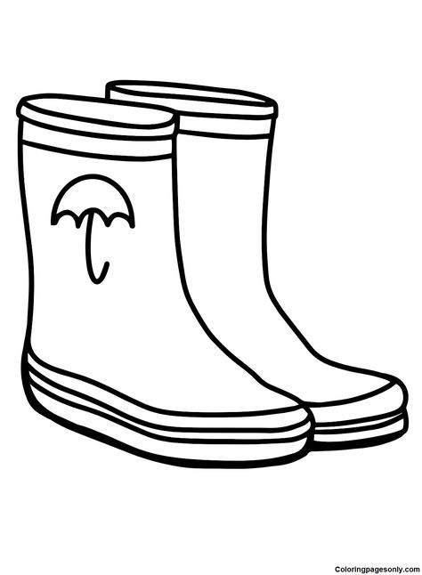 Rain Boots Template, Rainboot Template Printable, Rain Boots Template Free Printable, Rain Boots Coloring Pages, Gum Boot, Mud Boots, Avengers Coloring Pages, Ice Cream Coloring Pages, Avengers Coloring