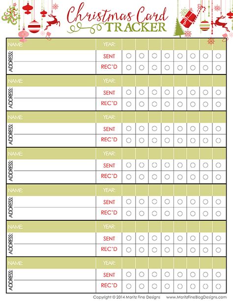 Stay organized this holiday season with our free printable Christmas Card Tracker. Keep everyone on your Christmas Card list in one loaction. Address Book Template, Christmas List Printable, Christmas Wish List Template, Christmas Planner Printables, Christmas Card List, Addressing Christmas Cards, Free Printable Christmas Cards, Tracker Free, Create Christmas Cards