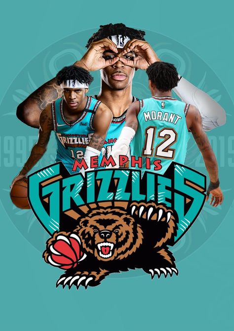 Basketball Pics, Ja Morant Style, Grizzlies Basketball, Volleyball Design, Vancouver Grizzlies, Nba Basketball Teams, Basketball Background, Basket Nba, Volleyball Designs