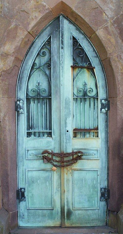 Gothic Arch, Porte Cochere, When One Door Closes, Gorgeous Doors, Cool Doors, Door Gate, Old Door, Old Doors, Blue Door