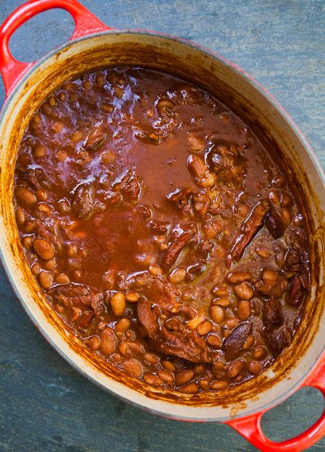 Cowboy Beans Recipe, Ham Hocks, Pinto Bean Recipes, Chili Beans, Cowboy Beans, Beans Recipes, Baked Bean Recipes, Beans Recipe, Dinner Sides