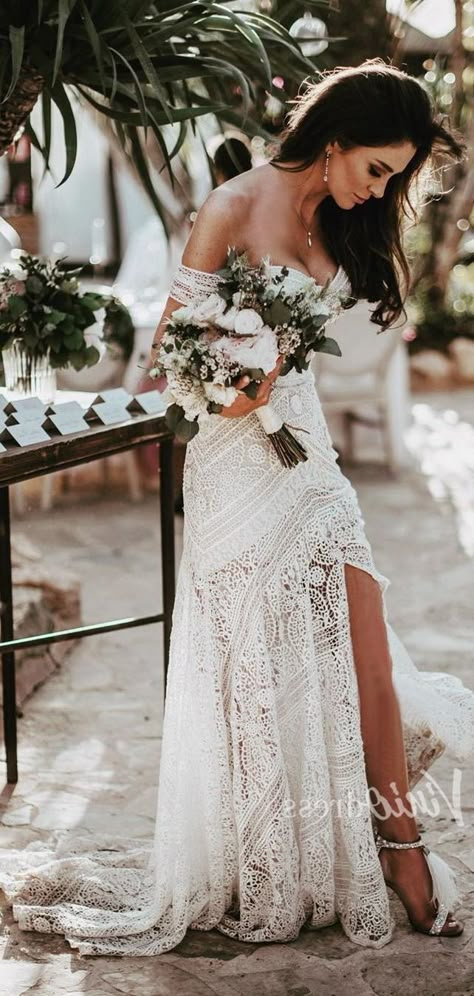 beach wedding dresses Strapless Lace Wedding Dress, Mermaid Wedding Gown, Short Lace Wedding Dress, Beach Wedding Dresses, Boho Beach Wedding, Beach Wedding Dress Boho, Pnina Tornai, Destination Wedding Dress, Lace Beach Wedding Dress