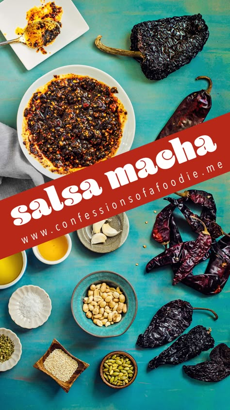 Roasted Ham With Salsa Macha, Macha Sauce, Salsa Matcha Recipe, Zhug Recipe, Salsa Macha Recipe, Macha Salsa, Salsa Macha Receta, Moljacete Salsa, Salsa Negra