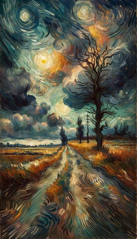 Van Gogh Coloring, Van Gogh Aesthetic, Van Gogh Wallpaper, Van Gogh Landscapes, Vincent Van Gogh Art, Arte Van Gogh, Van Gogh Paintings, Landscape Art Painting, Van Gogh Art