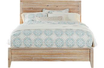 Palm Grove Toffee 3 Pc King Panel Bed Rustic Modern Mountain Home, Beds Lights, Coastal Bed Frame, Surf Room Ideas, Rustic Wood Bed, Beach Camper, Key Home, French Country Chic, Maggie Valley