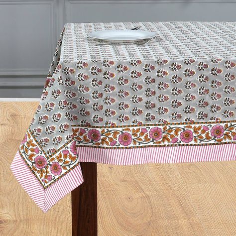 Cotton Print Club - Faire Tablecloth Thanksgiving, Grey Tablecloths, Thanksgiving Tablecloth, Tablecloth Wedding, Farmhouse Buffet, Handmade Tablecloth, Christmas Tablecloth, Grey Table, Card Table