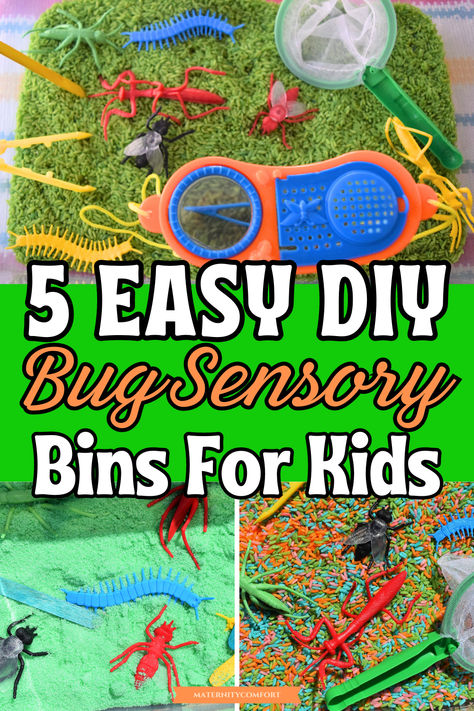 Are you looing for bug sensory bin ideas? We are sharing 5 DIY insect sensory bins that are great for toddler and preschoolers! Nature sensory bin ideas for insect lesson plans and spring and summer toddler activities Insect Sensory Bin Preschool, Insect Sensory Bin, Bug Sensory Bin, Caldecott Winners, Summer Activities For Toddlers, The Very Busy Spider, Sensory Tub, Insect Activities, Sensory Crafts