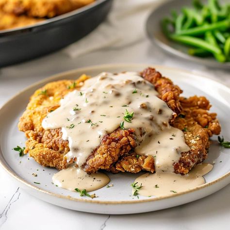 Classic Chicken Fried Steak, Fried Steak, Breaded Steak, Fried Chicken Dinner, Chicken Fried Steak Recipe, Gourmet Chicken, Chicken Steak, Chicken Breast Fillet, Chicken Fried Steak