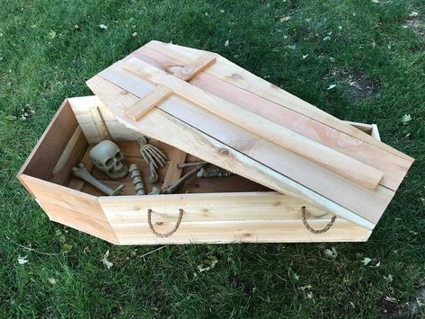 Halloween Coffin PLANS plans Only Build a Coffin Decoration - Etsy Australia Coffin Plans, Coffin Decoration, Coffin Decor, Diy Wood Plans, Dekorasi Halloween, Halloween Coffin, Woodworking Plans Diy, Wood Plans, Halloween Pictures