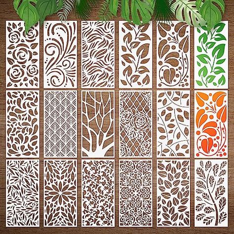 Diy Stencils For Painting, Stencil Borders, Plant Stencil, Painting On Walls, Leaf Wall Stencil, Crafts Drawing, Diy Stencils, Painting Stencils, Stencils For Painting