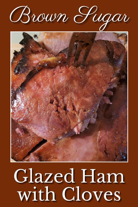 Whether it’s Easter dinner or another special occasion, this brown sugar glazed ham with cloves will be enjoyed by all! A smoky ham is pierced with whole cloves in a diamond pattern, then baked in the oven. The brown sugar glaze is the secret finishing touch that compliments the savory meat so well and makes this meal a memorable one. And the truth is that this recipe is so easy, it’s perfect for beginners but tastes like it was made by a chef! Ham With Cloves And Brown Sugar, Baked Ham With Cloves, Clove Ham Recipe, Ham With Cloves, Mustard Ham Glaze, Chicken Soup With Dumplings, Brown Sugar Glazed Ham, Brown Sugar Honey Glaze, Cloves Recipes