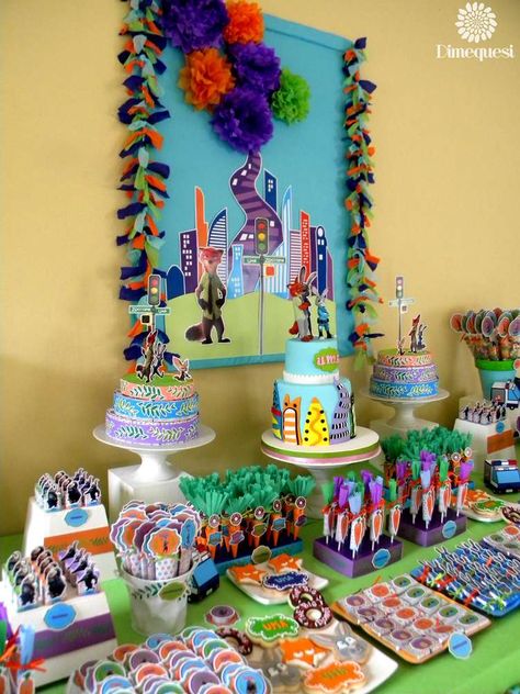 zootopia Birthday Party Ideas | Photo 21 of 25 Zootopia Birthday Party Ideas, Zootopia Birthday Party, Zootopia Birthday, Zootopia Party, 3 Birthday, Party Food Labels, Disney Zootopia, Diy Birthday Party, Birthday Party Food