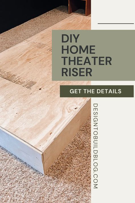 Home Theater Riser Diy, Diy Theater Seating, Theater Riser Platform, Diy Movie Theater Room, Tv Room Chairs, Diy Movie Room, Diy Home Theater Seating, Home Theater Riser, Diy Theater Room