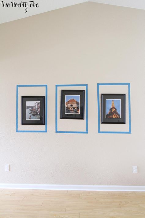 I feel like a lot of us struggle with scale and proportion in our homes. I’ve always had an issue in our house because of the vaulted ceilings, which results in several really tall walls throughout our house. I had known for a while that the 16″ x 20″ frames I hung on the wall in … Vaulted Ceiling Artwork, Gallery Wall Ideas Vaulted Ceiling, Hanging Art On The Wall Height, Vaulted Ceiling Gallery Wall, Gallery Wall Vaulted Ceiling, Mixing Horizontal And Vertical Frames, How To Decorate High Ceilings Walls, Hanging Different Size Frames, Gallery Wall With Horizontal And Vertical Frames