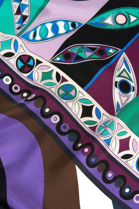 Iride And Girandole-Print Large Silk-Twill Carré in Purple | PUCCI Purple Palette, Pucci Print, Notes Inspiration, Home Logo, Silk Twill, Square Design, Color Blocking, New Arrivals, Ready To Wear