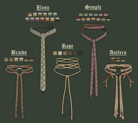 ☘️ Medieval Belts Accs - Cloth ☘️ | Patreon 2000s Trends, Sims 4 Cc Patreon, Sims 4 Hair Male, Cc Patreon, Sims Medieval, Royal Clothes, Medieval Belt, Medieval Clothes, Old Outfits