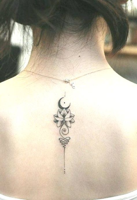 Top 104 Best Unalome Tattoo Ideas - [2020 Inspiration Guide] Unalome Tattoos, Design Tatuaje, Unalome Tattoo, Back Of Neck Tattoo, Shape Tattoo, Meaningful Tattoos For Women, Inspiration Tattoos, Spine Tattoos For Women, Small Meaningful Tattoos