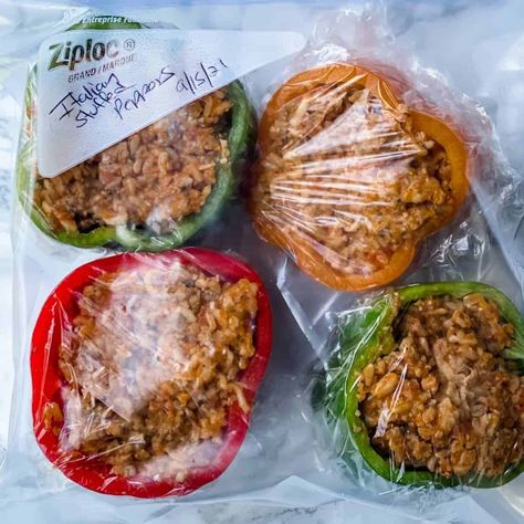 Can You Freeze Stuffed Bell Peppers, Stuffed Bell Peppers Freezer Meal, Stuffed Bell Peppers To Freeze, Can You Freeze Stuffed Peppers, Stuffed Bell Peppers For Freezing, How To Freeze Stuffed Peppers, Freezer Stuffed Bell Peppers, Stuffed Peppers For Freezing, Freezer Meal Stuffed Peppers