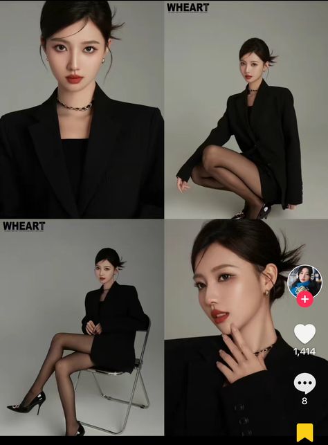 Vest Photoshoot, Self Photo Studio Pose Solo, Profile Photoshoot, Korean Modeling Photoshoot, Studio Model Photoshoot, Korean Self Photo Studio, Douyin Photoshoot Ideas, Photoshoot Concepts Studio, Korean Self Photo Studio Pose