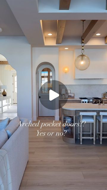 Becki Owens on Instagram: "Arched pocket door in our #rosemaryproject pantry - love the clear glass and reeded detail!  Do you like pocket doors??

Build @splitrockcustomhomes 
Arch @stevetiek" Archway Interior, Arched Pocket Doors, Arched Pocket Door, Becki Owens Design, Glass Pocket Door, Millwork Details, Kitchen 2024, Becki Owens, Interior Remodel