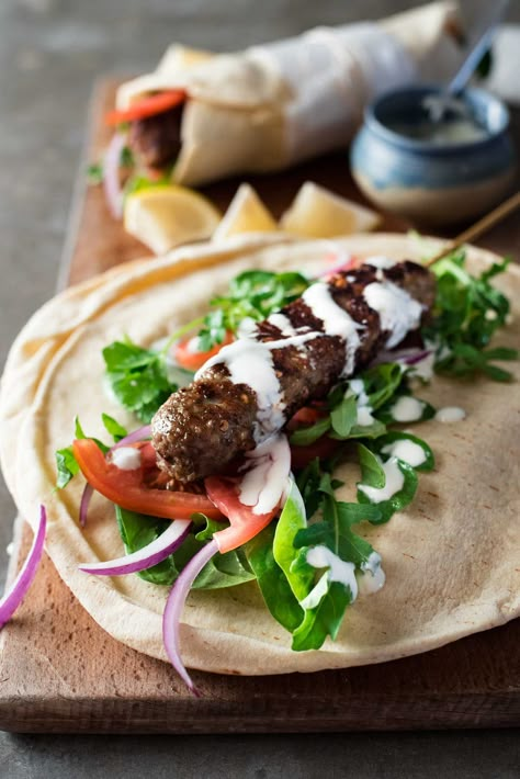 Turkish Lamb Kebab Koftas - Simple to make, exotic and fragrant, 30 minutes from start to finish! Kofta Kebab, Lamb Kebab, Turkish Lamb, Lamb Koftas, Turkish Salad, Lamb Kofta, Pork Kebabs, Braised Chicken Breast, Kebab Recipe