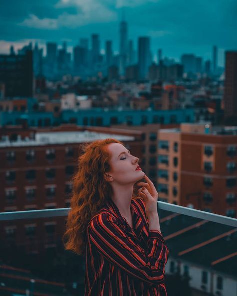 Dynamic Environmental Portraits in Urban Settings | Olympus Funky Portraits, Movie Lighting, Bad Photography, 50mm Photography, Rooftop Photoshoot, City Portrait, Dynamic Lighting, Photoshop Artwork, Environmental Portraits