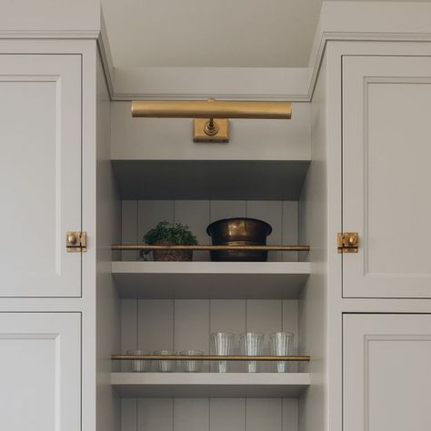 Stoffer Home on Instagram: "Even a small-space pantry and coffee bar can have a big impact. The Reeds Lake House from #TheEstablishedHome features this compact coffee bar with simple, timeless details. #mystofferhomestyle​​​​​​​​​. Design @jeanstofferdesign Kensington Taupe by @stofferhomecabinetry Photo @stofferphotographyinteriors" Pantry And Coffee Bar, Bromley Taupe, Butlers Pantry Ideas, Lake Condo, Stoffer Home, Bar Cabinets, Butlers Pantry, Pantry Ideas, Bar Set Up