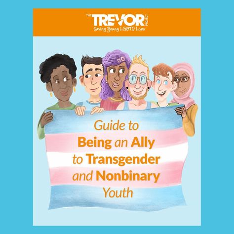 A  Guide to Being an Ally to Transgender and Nonbinary Youth https://www.thetrevorproject.org/2020/03/31/the-trevor-project-releases-a-guide-to-being-a-trans-and-nonbinary-ally-to-mark-transgender-day-of-visibility/?utm_content=bufferacf9c&utm_medium=social&utm_source=facebook.com&utm_campaign=buffer Family Diversity, Transgender Day Of Visibility, Lgbtq Ally, Nonbinary People, Trevor Project, Gender Binary, Feeling Helpless, Non Binary, Marital Status