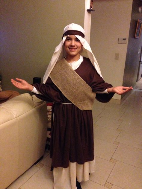 #diy nativity costume. No Sew Shepherd Costume, Shepherd Costume Diy, Diy Shepherd Costume Kids, Shepard Costume Diy Kid, Bethlaham Christmas, Diy Shepherd Costume, Shepherds Costume, Shepard Costume, Nativity Costumes For Kids