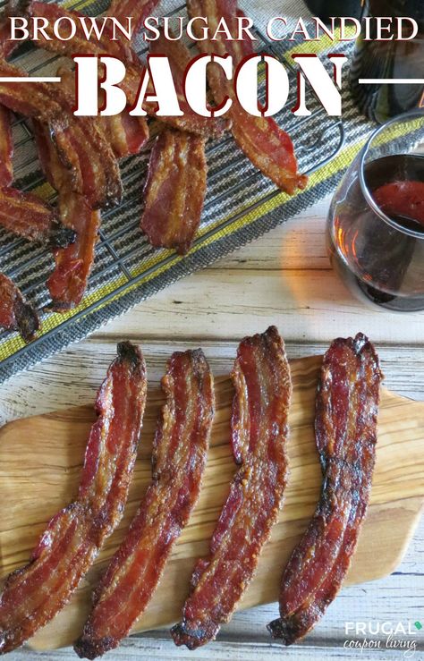 Brown Sugar Candied Bacon Recipe Candied Bacon Recipe, Easy Bacon Recipes, Homemade Brown Sugar, Chocolate Covered Bacon, Perfect Bacon, Brown Sugar Bacon, Brown Sugar Recipes, Bacon In The Oven, Bacon Recipe