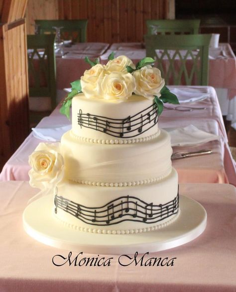 Tort Cake, Music Wedding Cakes, Bolo Musical, Receptions Ideas, Music Cakes, Music Cake, Music Cookies, Music Wedding, Music Themed Wedding