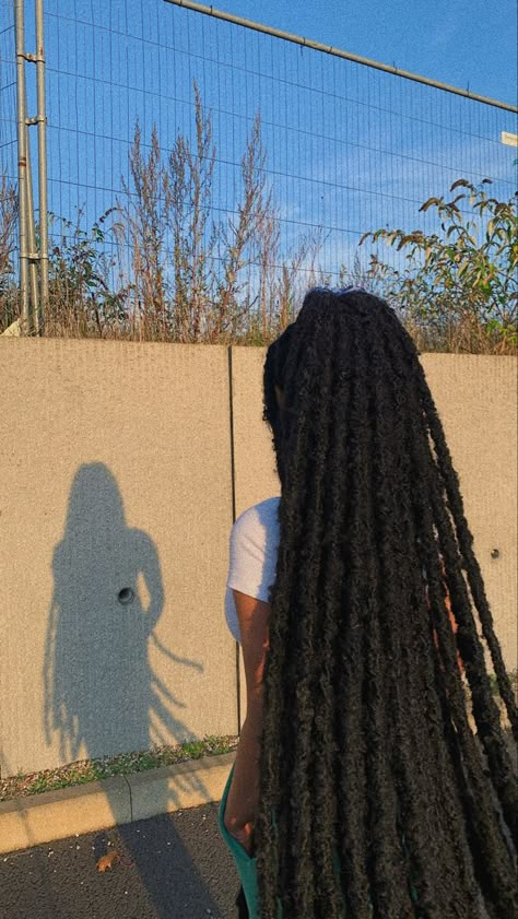 Big Faux Locs With Marley Hair, Long Thick Butterfly Locs, Ankle Length Butterfly Locs, Ways To Style Long Butterfly Locs, Brown Butterfly Locs Long, Ankle Length Faux Locs, Butterfly Locs Large, How To Style Butterfly Locs Long, Long Butterfly Locs Hairstyle Ideas