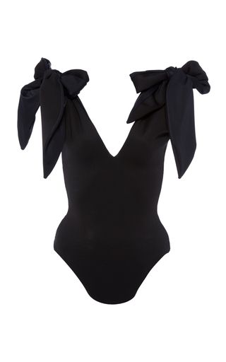 Swimsuits Black, Bow Swimsuit, Plunge Swimsuit, Plunging One Piece Swimsuit, 1 Piece Swimsuit, Swimsuits Hot, Two Piece Swimwear, One Piece Bathing Suit, Black One Piece