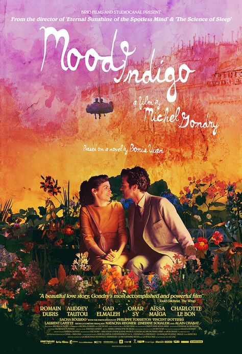 Mood Indigo Michel Gondry, Audrey Tautou, Mood Indigo, I Love Cinema, Sci Fi Films, Beautiful Love Stories, Movie Poster Art, New Poster, Movie Trailers