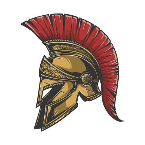 Premium Vector | Spartan helmet in easy to change color, add text and other element Spartan Logo Design, Roman Soldier Helmet, Roman Drawings, Spartan Helmet Tattoo, Sparta Helmet, Honda C100, Greek Drawing, Helmet Drawing, Greek Helmet