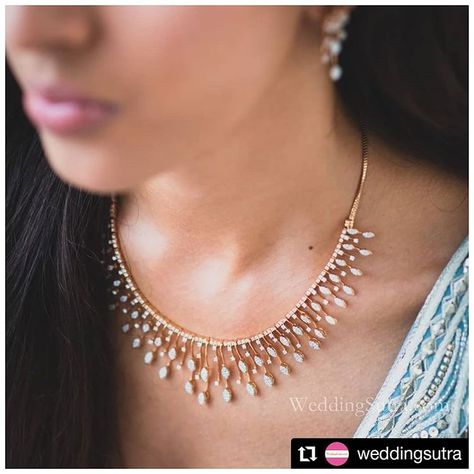 So perfect and unique......that you will feel like you're on top of the world! #WeddingInspiration #Wedding #BridalJewellery… Indian Bridal Jewellery Set, Diamond Necklace Simple, Bridal Jewellery Set, Real Diamond Necklace, Pendant Ideas, Indian Bridal Jewellery, Black Diamond Earrings, Diamond Necklace Designs, Gold Necklace Indian Bridal Jewelry